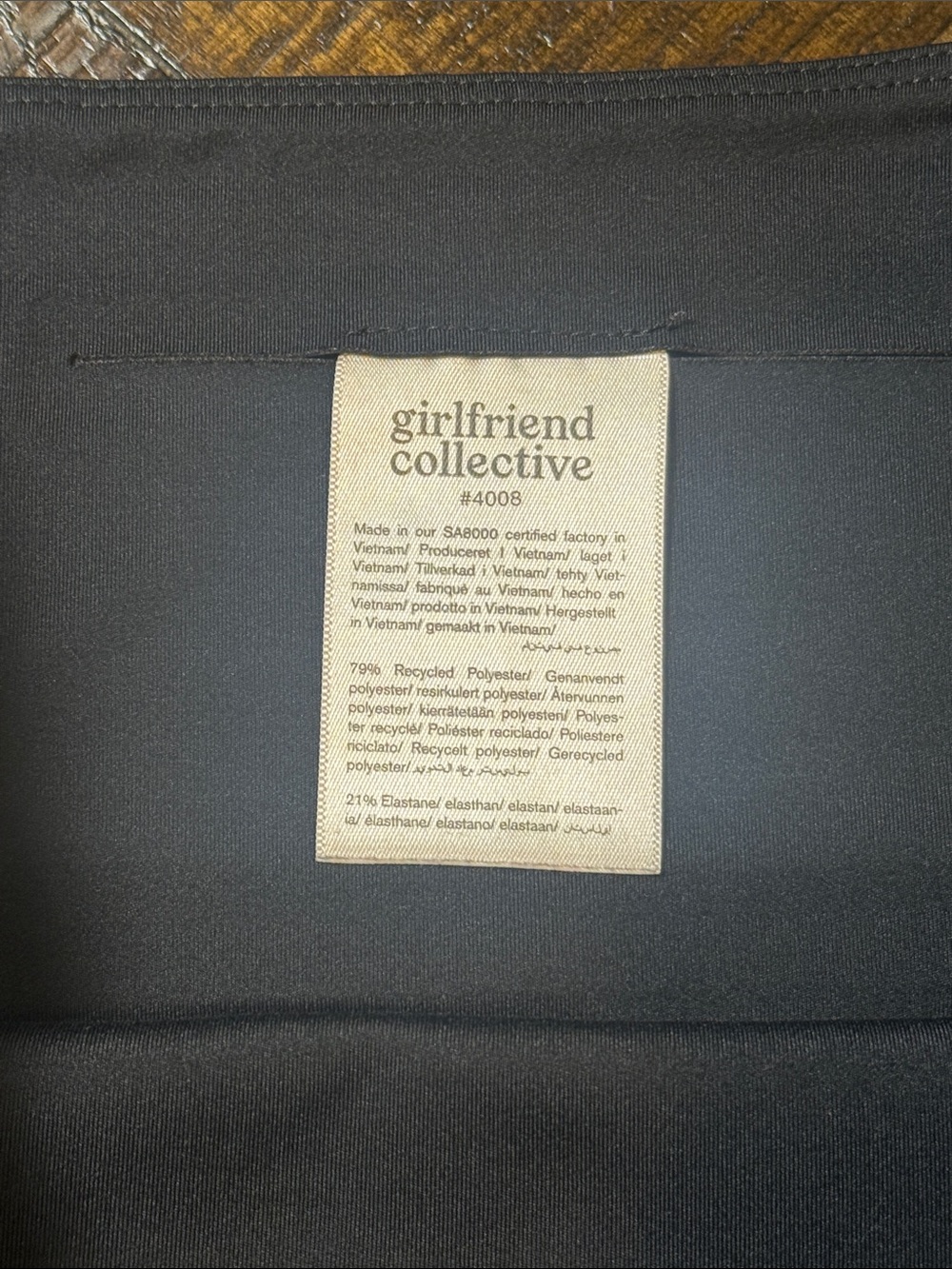 Girlfriend Collective Black Compression Capri Leggings M High Rise Yoga Workout - Picture 5 of 6